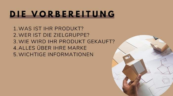 Verpackungsdesign: Die Vorbereitung