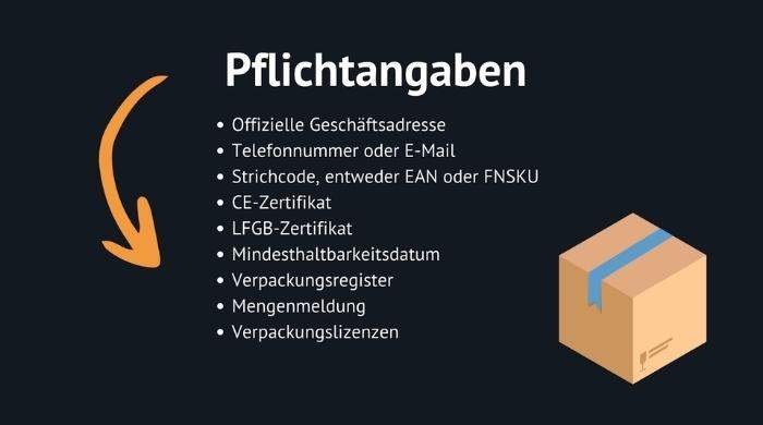 Die Pflichtangaben von Amazon FBA