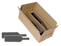 Beispiel eines liegenden Flaschenversandkarton Liegender Flaschenversandkarton