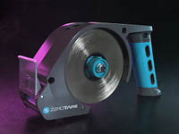 ZeroTape – der ergonomische Handabroller Brand Bild zum ZeroTape Abroller vor dunklem Hintergrund