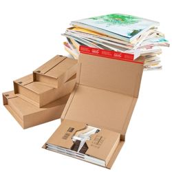 Buchverpackungen mit Katalogen