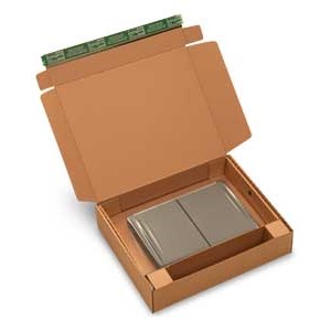 Braune Fixierverpackung für Notebooks