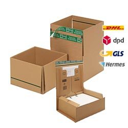 Postkartons für DHL, Hermes, DPD und GLS Versand