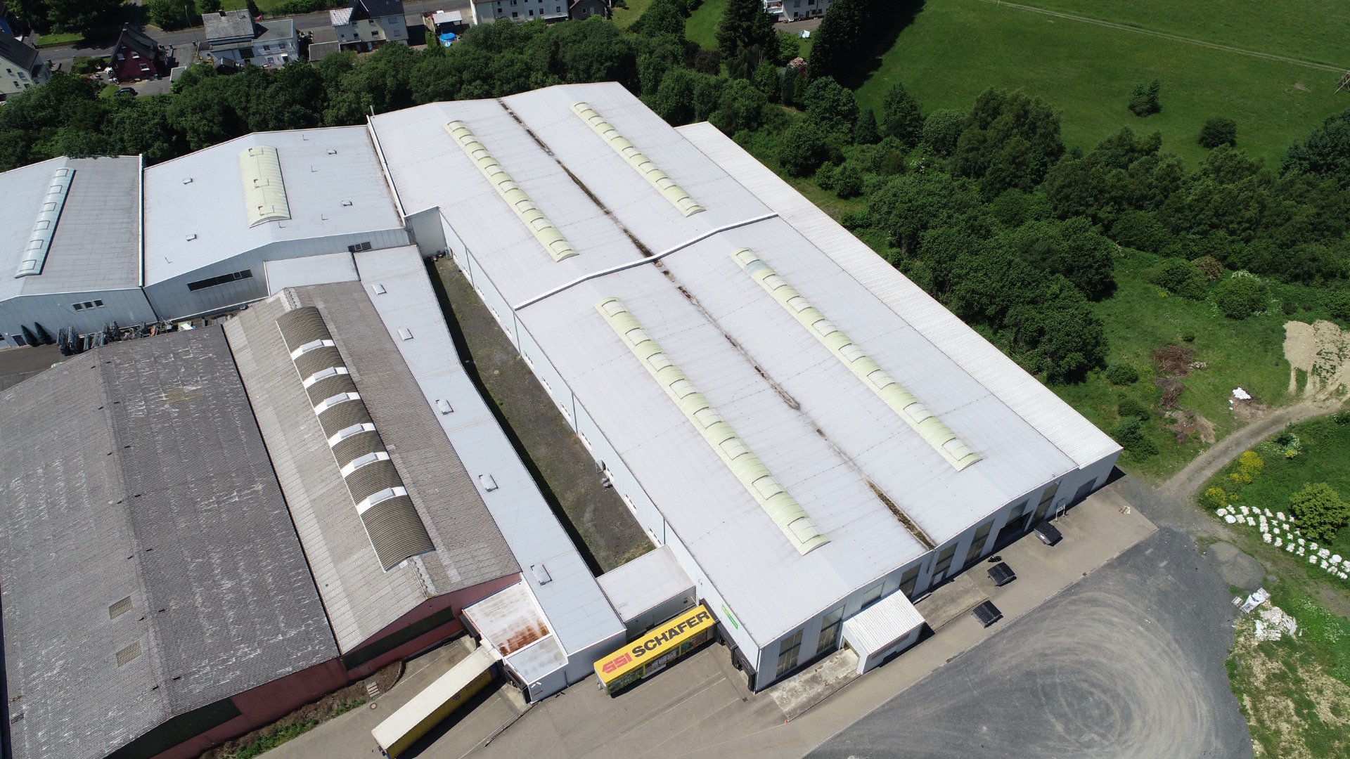 Drohnenaufnahme des Lagers der envirogroup GmbH in Norken