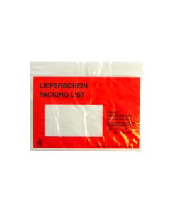 Begleitpapiertasche Rot DIN C6, mit Druck Lieferschein 1000 Stück