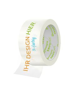 Klebeband transparent, 3-farbig, individuell bedruckt (positiv)