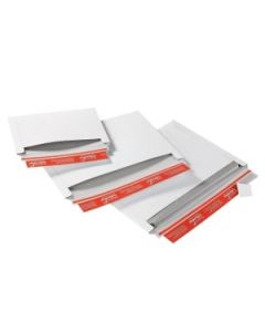 Weiße Versandtaschen mit Querbefüllung, in verschiedenen Größen
