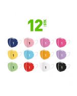 FFP2 Masken Set mit 12 Farben für Damen