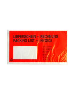 Begleitpapiertasche DIN lang mit Aufdruck Lieferschein/Rechnung