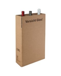 Flaschenkarton mit 3er Basic Einlage Flaschenkarton mit 3er Basic Einlage
