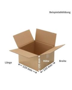 Faltkarton 220 x 220 x 130 mm 2-wellig