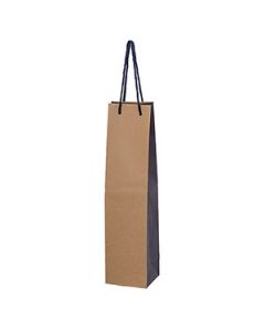 Kraftpapiertragetasche NATUR/BLAU 1er