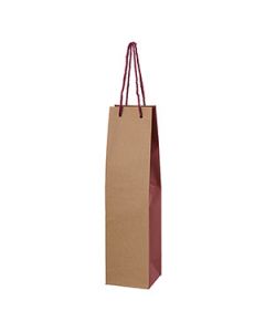 Kraftpapiertragetasche NATUR/BORDEAUX 1er