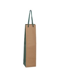 Kraftpapiertragetasche NATUR/GRÜN 1er