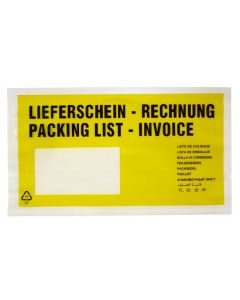 Begleitpapiertaschen DINlg "Lfs/Rg" Gelb