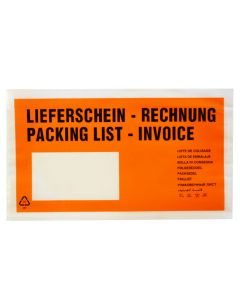 Begleitpapiertaschen DINlg "Lfs/Rg" Orange