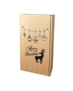 Geschenkkarton "Christmas Bell"- 190 x 93 x 360 mm, 2er Wein/Sekt Geschenkkarton "Christmas Bell"- 190 x 93 x 360 mm, 2er Wein/Sekt