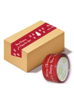 Weihnachtsklebeband mit Druck "Merry Christmas" - 50 mm x 50 m Weihnachtsklebeband mit Druck "Merry Christmas" - 50 mm x 50 m