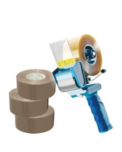 Test-Set e-Tape® | Abroller inkl. e-Tape® 2 Klebeband (braun)