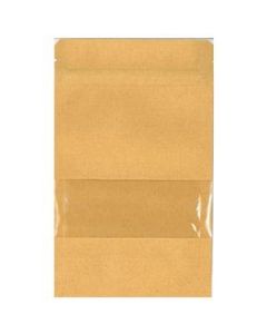 Standbodenbeutel aus Kraftpapier mit Sichtfenster - Braun