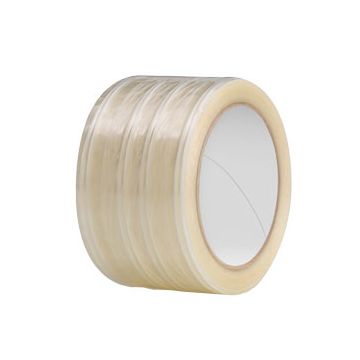 PVC-Packband fadenverstärkt, transparent, 75 mm x 66 lfm. PVC-Packband fadenverstärkt, transparent, 75 mm x 66 lfm.