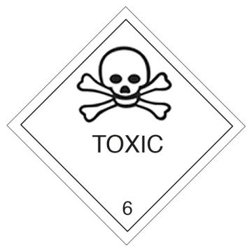 Gefahrgutetiketten aus Papier mit Aufdruck Toxic