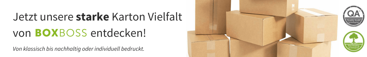 Kartons & Kartonagen in weiß, bunt und bedruckt