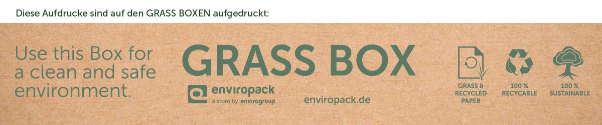 Aufdrucke der Grass Boxen