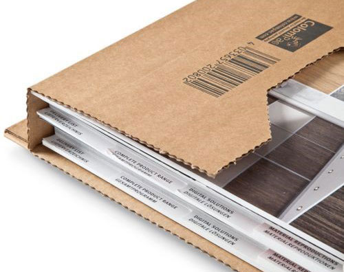 Palettencontainer Seitenlaschen Buchverpackung