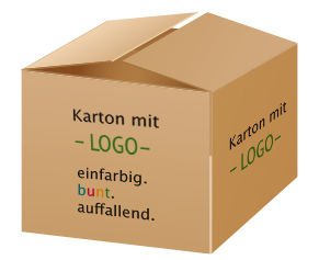 bedruckter Karton bedrucker Karton mit Logo und Werbeslogan