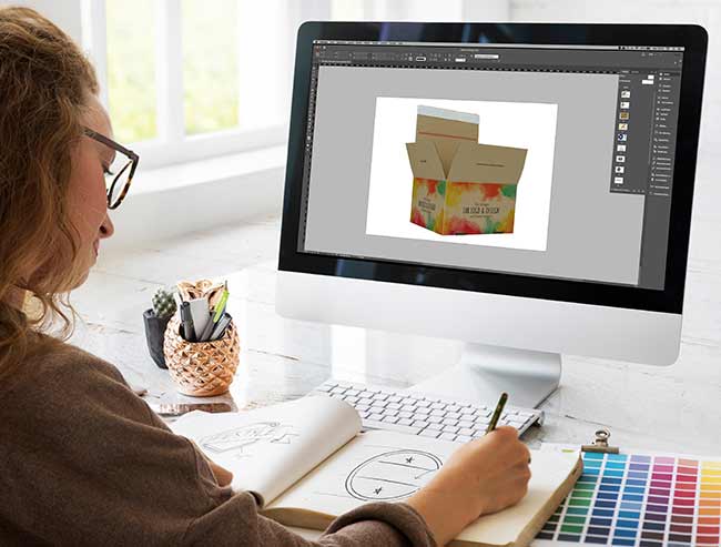 Karton individuell nach Ihrem Logo bedrucken Karton bedrucken mit individuellem Logo als Beispiel