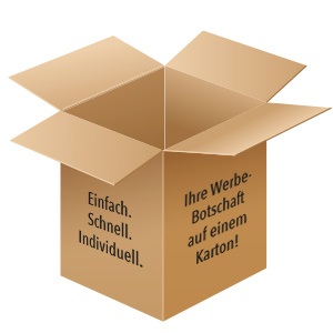 Karton bedrucken mit individuellem Logo als Beispiel