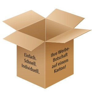 Karton individuell nach Ihrem Logo bedrucken Karton bedrucken mit individuellem Logo als Beispiel