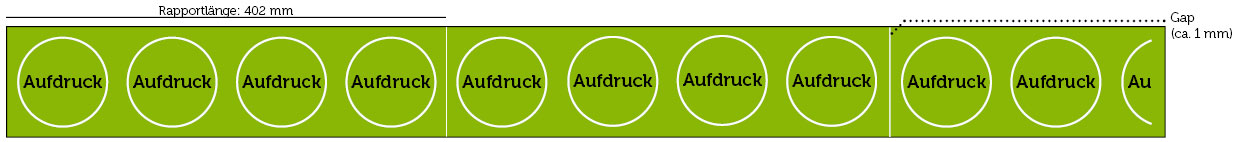 Negativdruck 2-farbig (Bandfarbe weiß) Negativdruck 2-farbig (Bandfarbe weiß)