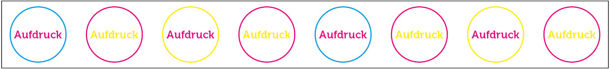 Positivdruck 3-farbig (Bandfarbe weiß) Positivdruck 3-farbig (Bandfarbe weiß)