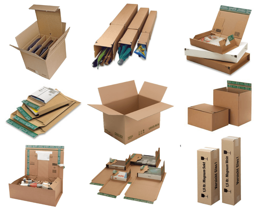 Beliebte Versandverpackungen in verschiedenen Ausführungen